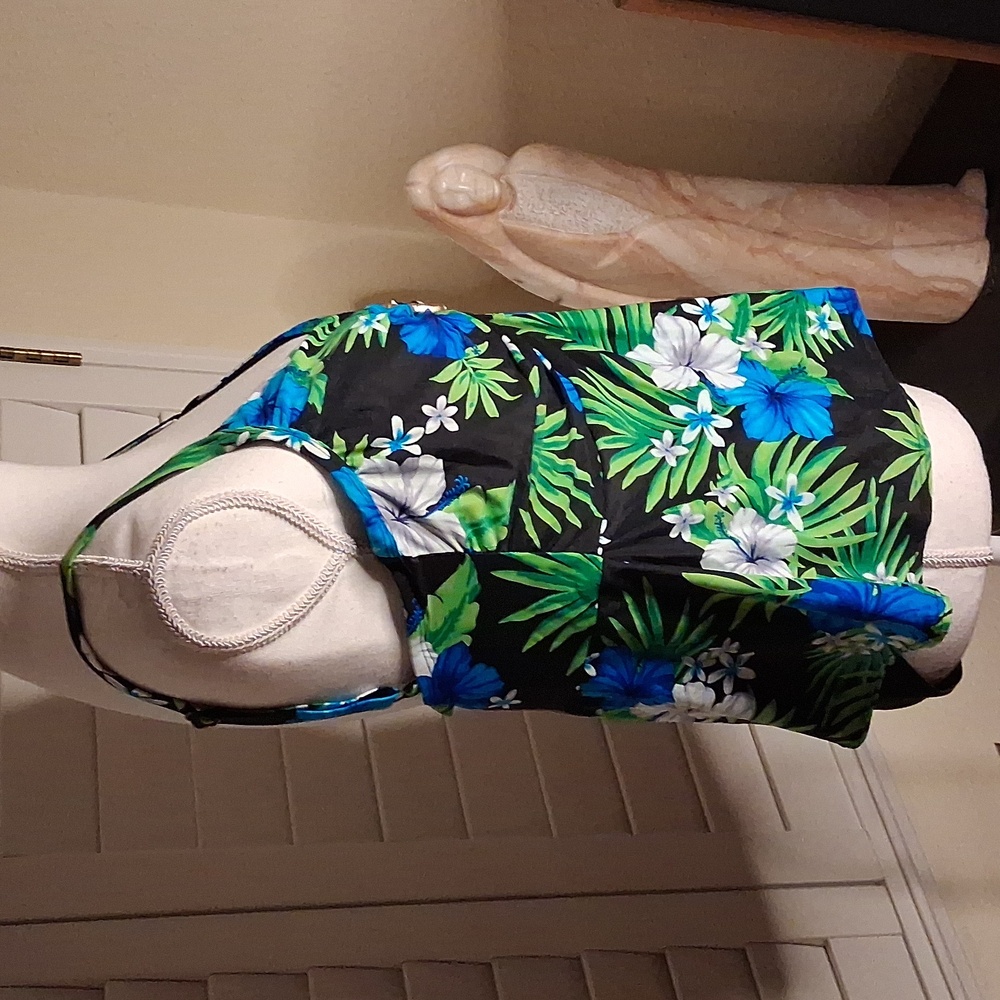 💙👙Coco Reef Blue, Green, White & Black Floral Tankini 2 Piece Swim Suit SZ 38D - Picture 4 of 7